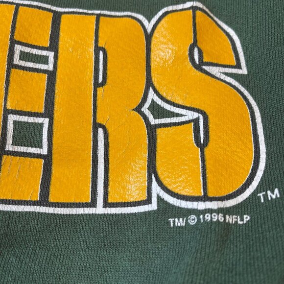 Vintage Logo 7 Green Bay Packers 90s 1996 Champions Crewneck Sweatshirt Large - Picture 3 of 7